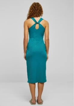 URBAN CLASSICS Midi Sleeveless- Jerseyjurk - Watergreen -Urban Classics 034bb2f2c6cf4370b7948dbcaaea071f