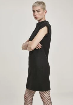 URBAN CLASSICS Ladies Naps Terry Extended Shoulder Dress - Jurk - Black -Urban Classics 0552e02d2b01456196e949effbcf7252