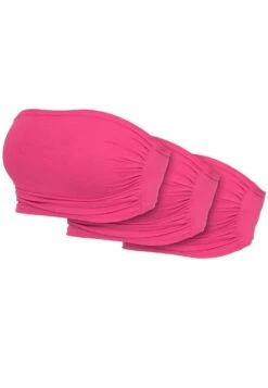 URBAN CLASSICS 3 Pack - Strapless Bh - Fuchsia