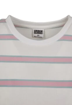 URBAN CLASSICS T-Shirt Print - White/Girlypink -Urban Classics 060466a082164cadb1c4a20b4c059c14