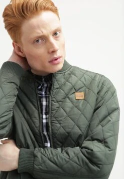 URBAN CLASSICS Diamond - Jas - Olive -Urban Classics 089170c819524fd3a326bd9111fb0938