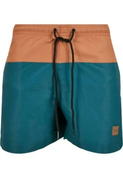 URBAN CLASSICS Block- Zwemshorts - Teal Toffee