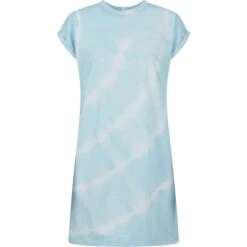 URBAN CLASSICS Tie Dye- Jerseyjurk - Aqua Blue
