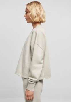 URBAN CLASSICS Heavy Terry Garment Dye Crewneck - Sweater - Warmgrey -Urban Classics 0abcd36792214b08a9df5539a89a1e44