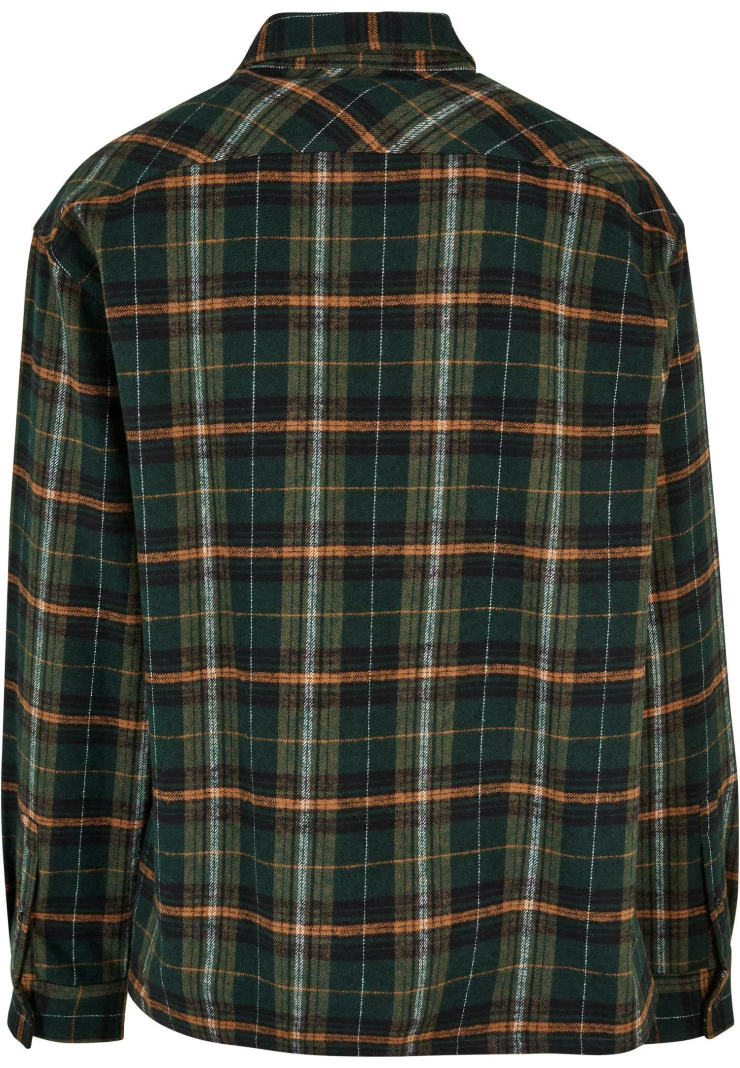 URBAN CLASSICS Boxy Fane Check- Overhemd - Bottlegreen Orange 10 URBAN CLASSICS Boxy Fane Check- Overhemd - Bottlegreen Orange - Afbeelding 8