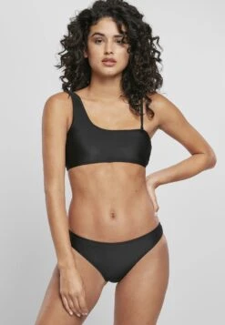 URBAN CLASSICS Ladies Recycled Asymmetric Tank Top Bikini - Bikini - Black