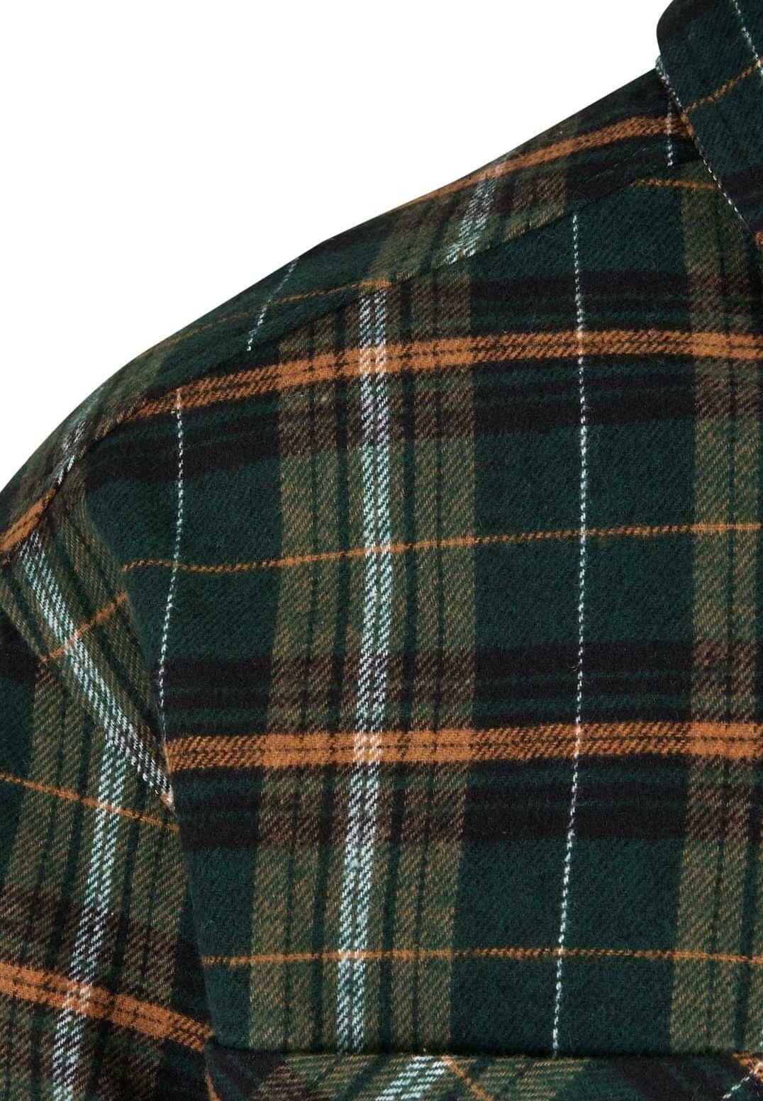 URBAN CLASSICS Boxy Fane Check- Overhemd - Bottlegreen Orange 7 URBAN CLASSICS Boxy Fane Check- Overhemd - Bottlegreen Orange - Afbeelding 5