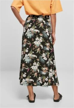 URBAN CLASSICS A-Lijn Rok - Black Tropical -Urban Classics 100a5fa19c004119b94acd73ca2938d6