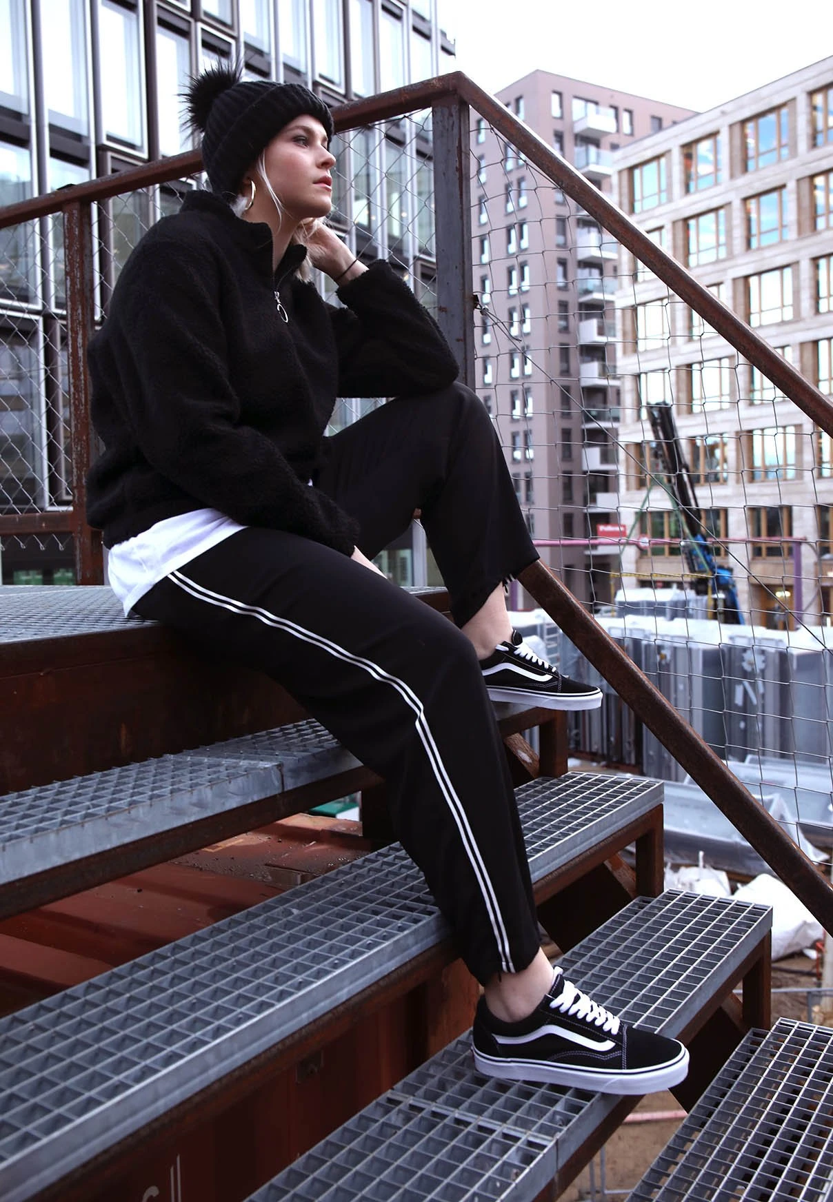 Ladies Sherpa Batwing Troyer - Fleece Trui - Black 7 Ladies Sherpa Batwing Troyer - Fleece Trui - Black - Afbeelding 5