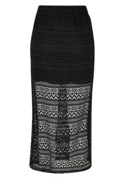 URBAN CLASSICS Stretch Crochet - Maxirok - Black -Urban Classics 12131942ae5246a5a7a5238ef7fceceb