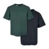 URBAN CLASSICS 2 Pack Tall - T-Shirt Basic - Navy+Bottlegreen -Urban Classics 1487c326ab864ca39340dc3fba4410f7