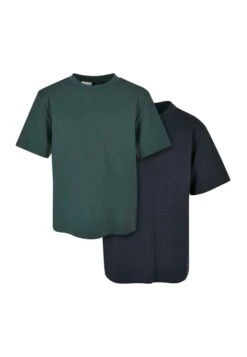 URBAN CLASSICS 2 Pack Tall - T-Shirt Basic - Navy+Bottlegreen