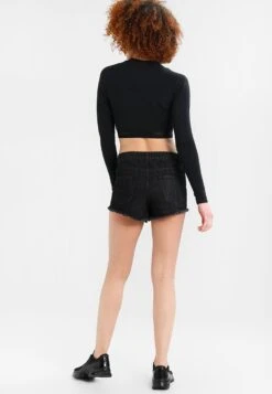URBAN CLASSICS Ladies Hotpants - Jeansshort - Black Washed -Urban Classics 14ac10d712a9497d8c9060997797ea76