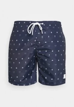 URBAN CLASSICS Pattern Swim - Zwemshorts - Dark Blue
