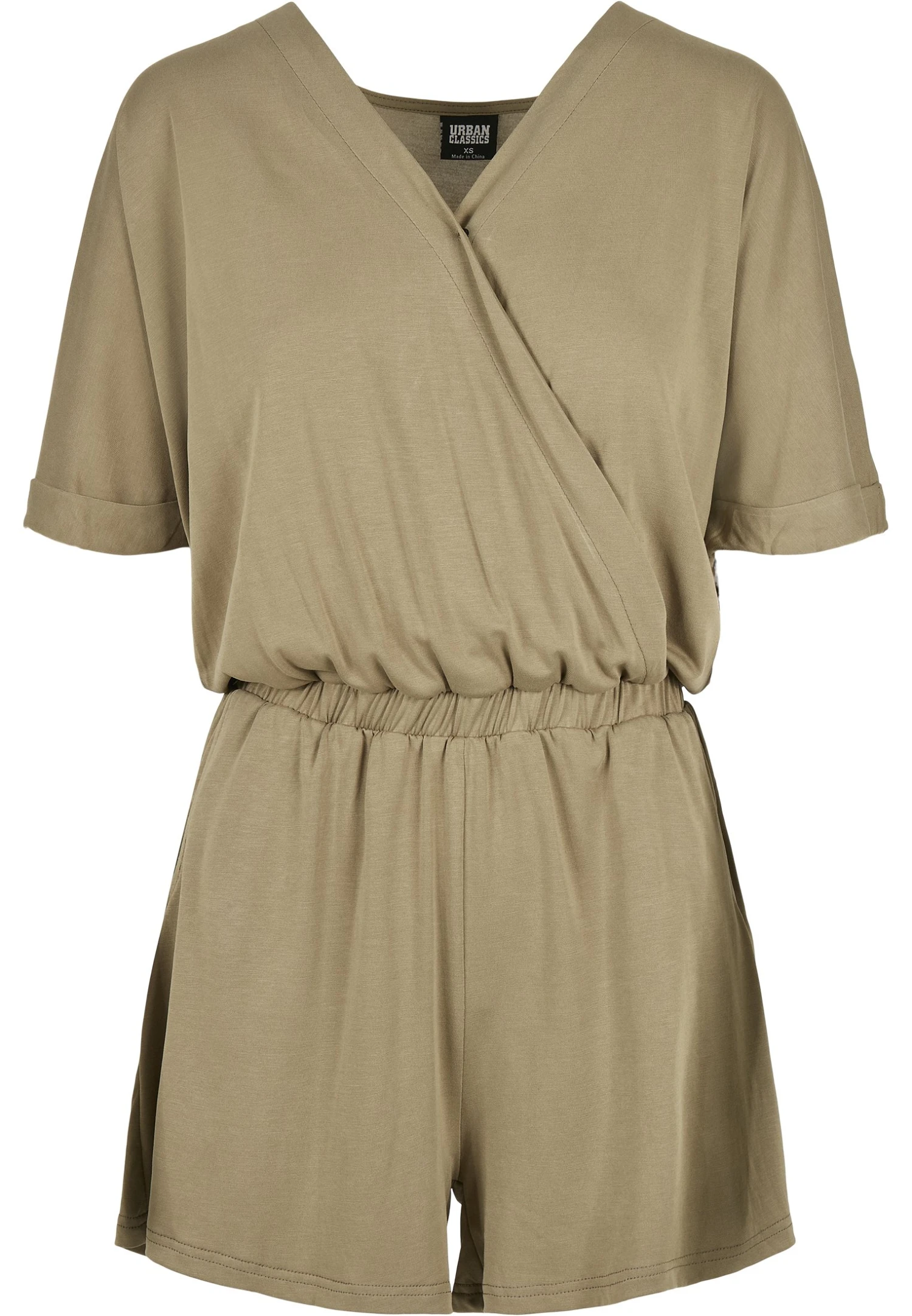 URBAN CLASSICS Ladies Short Modal Jumpsuit - Jumpsuit - Khaki 3 URBAN CLASSICS Ladies Short Modal Jumpsuit - Jumpsuit - Khaki