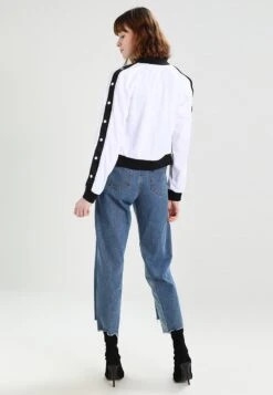 URBAN CLASSICS Ladies Button Up Track Jacket - Bomberjacks - White/Black/White -Urban Classics 150b4551bcf74378ba8cf90e5d809de8