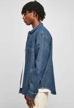URBAN CLASSICS Pocket - Overhemd - Mid Indigo Washed -Urban Classics 1611ebb022f34ffc90dbfaf31fca0306