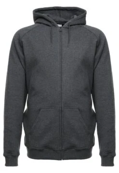 URBAN CLASSICS Zip Hoody - Sweater Met Rits - Charcoal