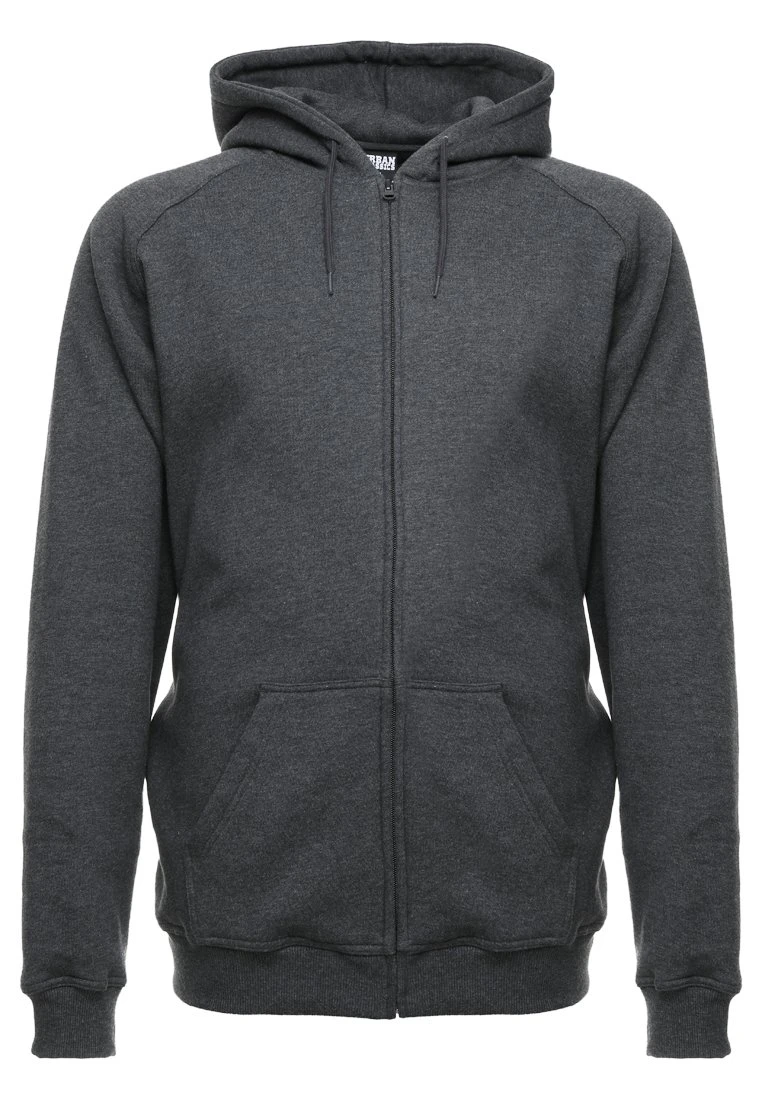 URBAN CLASSICS Zip Hoody - Sweater Met Rits - Charcoal 3 URBAN CLASSICS Zip Hoody - Sweater Met Rits - Charcoal