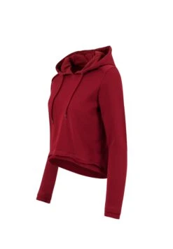 URBAN CLASSICS Cropped Terry Hoody - Hoodie - Burgundy -Urban Classics 1a1c8466c0bc4793bb4ff60ef0659bb5