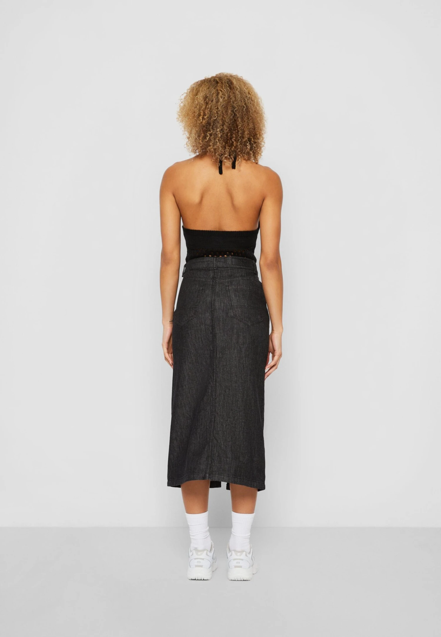 URBAN CLASSICS Kokerrok - Black Washed 5 URBAN CLASSICS Kokerrok - Black Washed - Afbeelding 3