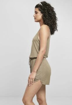 URBAN CLASSICS Ladies Short Sleeveless Modal Jumpsuit - Jumpsuit - Khaki -Urban Classics 1bc8931ead8b4be2898068ee08ef484c