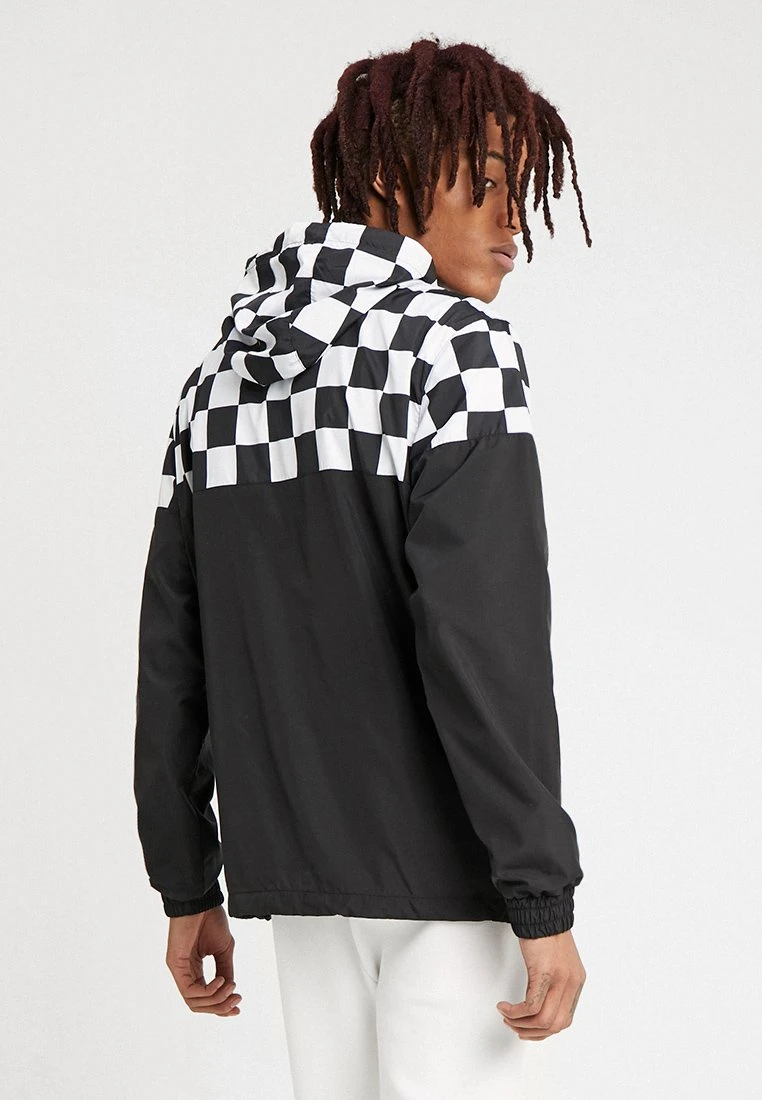 URBAN CLASSICS Check Pull Over Jacket - Windjack - Black/Chess 5 URBAN CLASSICS Check Pull Over Jacket - Windjack - Black/Chess - Afbeelding 3