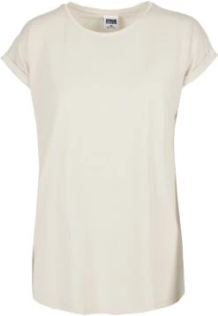 URBAN CLASSICS Ladies Modal Extended Shoulder Tee - T-Shirt Basic - Whitesand -Urban Classics 1fbc6c1c15a644c98588efe1f83a602c