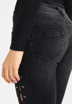 URBAN CLASSICS Lace Up Pants - Jeans Skinny Fit - Black Washed -Urban Classics 2078754be8f84d2dbd0787cc2b9e80b4
