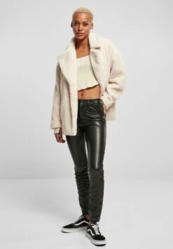 URBAN CLASSICS Lapel Teddy - Fleecejas - Whitesand -Urban Classics 207e7e4075854604ae986c39ea1c4f3b