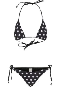 URBAN CLASSICS Pattern Set - Bikini - Polkadots Black -Urban Classics 211be359fd2f4cb0a85cff8c43bb0d19