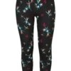 URBAN CLASSICS Soft Aop - Legging - Blackfloret -Urban Classics 228b7ea4ff2441f78a9d1ca9a5634786