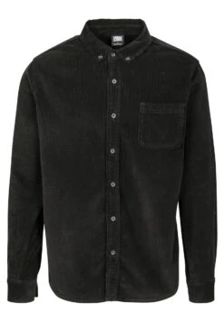 URBAN CLASSICS Corduroy Shirt - Overhemd - Black -Urban Classics 22b9a00dfbbb4a76a5b0779268b0a1f9