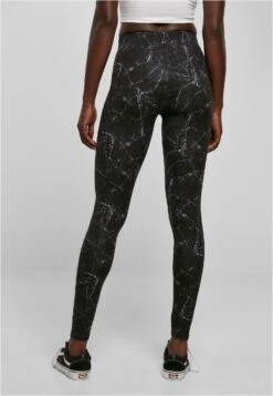 URBAN CLASSICS Soft Aop - Legging - Blackmarble -Urban Classics 23047e36990c4ddc8da244efbea2e634