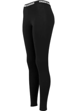 URBAN CLASSICS Ladies Logo Leggings - Legging - Black -Urban Classics 2323991f5bb9457cb2cedc186baca68c