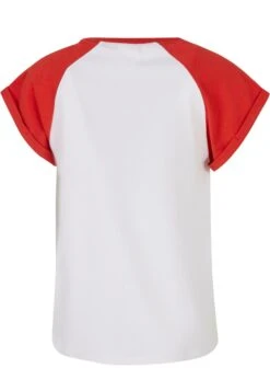URBAN CLASSICS Contrast Raglan- T-Shirt Print - White Hugered -Urban Classics 24129315654f4dc89f039eb71cfd1abb