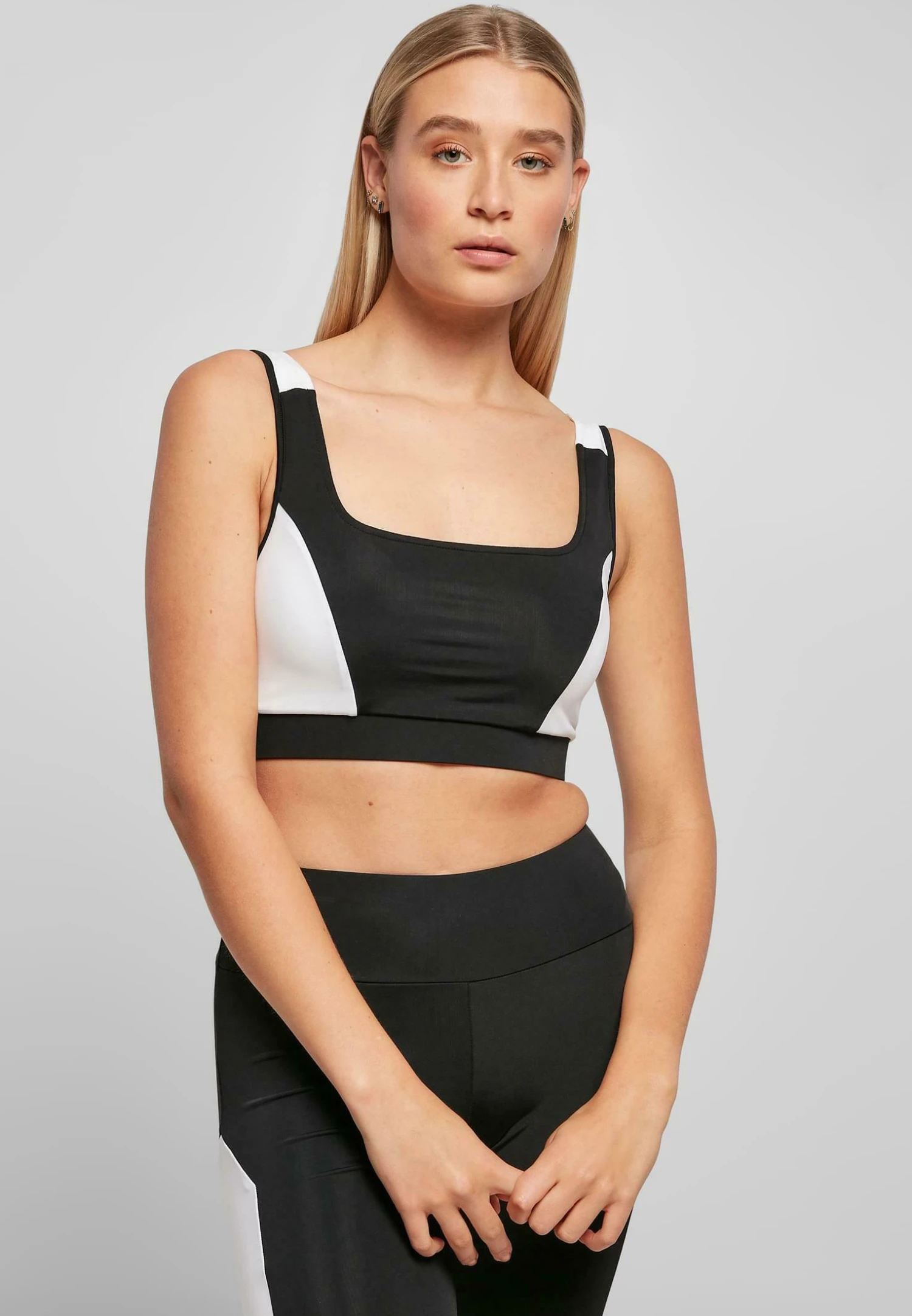 URBAN CLASSICS Bustier - Black White 3 URBAN CLASSICS Bustier - Black White