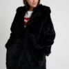 Ladies Hooded Coat - Winterjas - Black