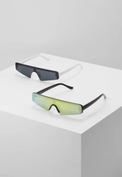 URBAN CLASSICS Sunglasses 2 Pack - Zonnebril - Black/Multicolour/White