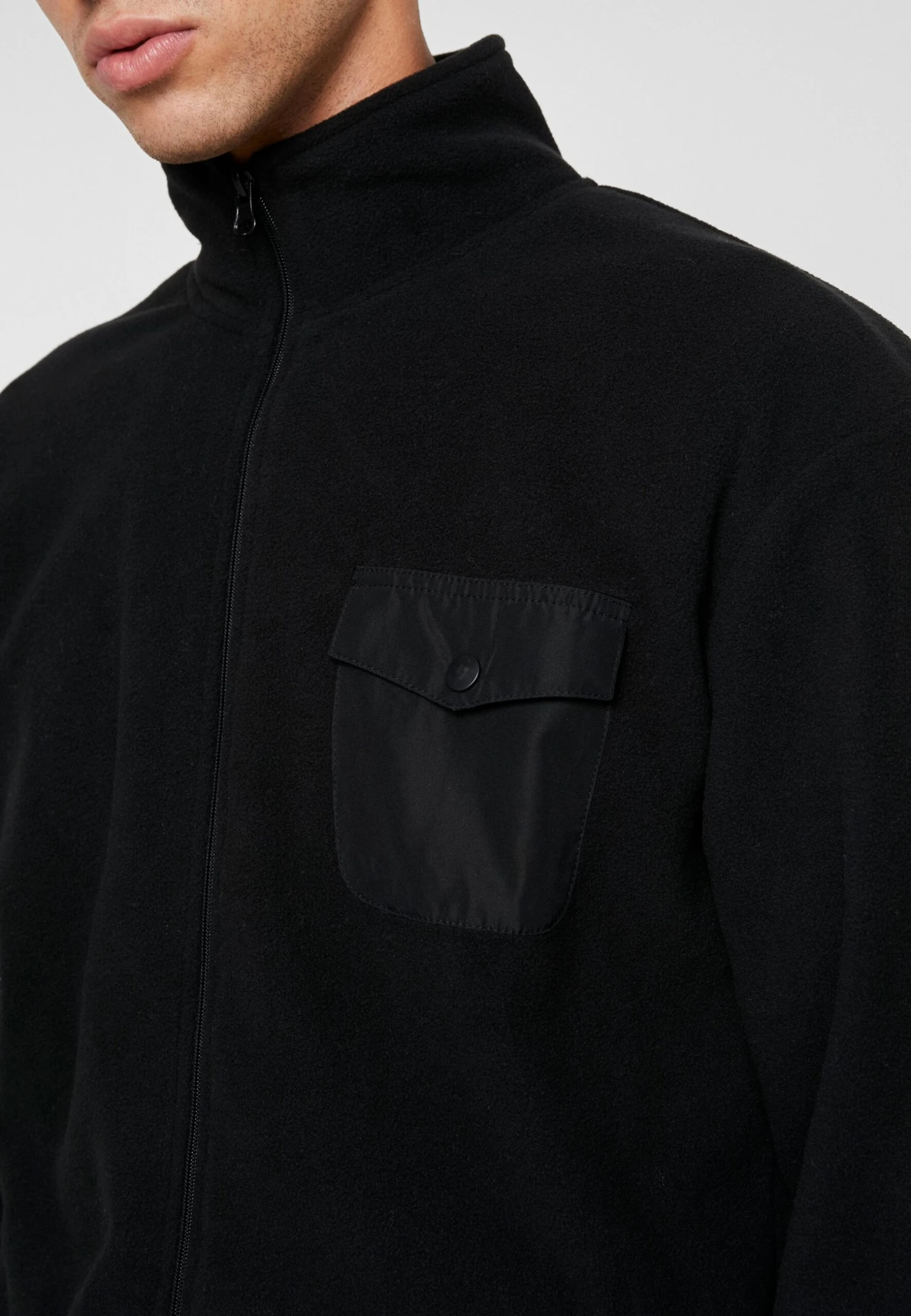 URBAN CLASSICS Polar Track Jacket - Fleecejas - Black 6 URBAN CLASSICS Polar Track Jacket - Fleecejas - Black - Afbeelding 4