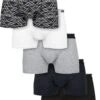 URBAN CLASSICS 5 Pack - Onderbroeken - Tron Aop White Grey Navy+Black