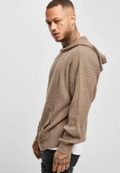 URBAN CLASSICS Knitted Hoody - Hoodie - Darkkhaki -Urban Classics 2a58a42e30ed4bca95c6d088fc608ffb