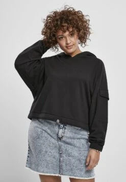 URBAN CLASSICS Short Worker - Hoodie - Black -Urban Classics 2afd25c458d240648c1b22ea6d74ca61