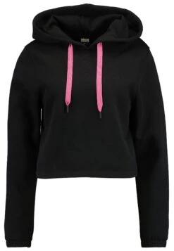 URBAN CLASSICS Ladies Contrast Drawstring Hoody - Hoodie - Black -Urban Classics 2bf93a99a1404d49b2a888aaa321cf0f