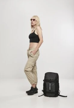 URBAN CLASSICS High Waist Crinkle - Cargobroek - Concrete -Urban Classics 2d4668a65ccc4559b3562b539f3decb8