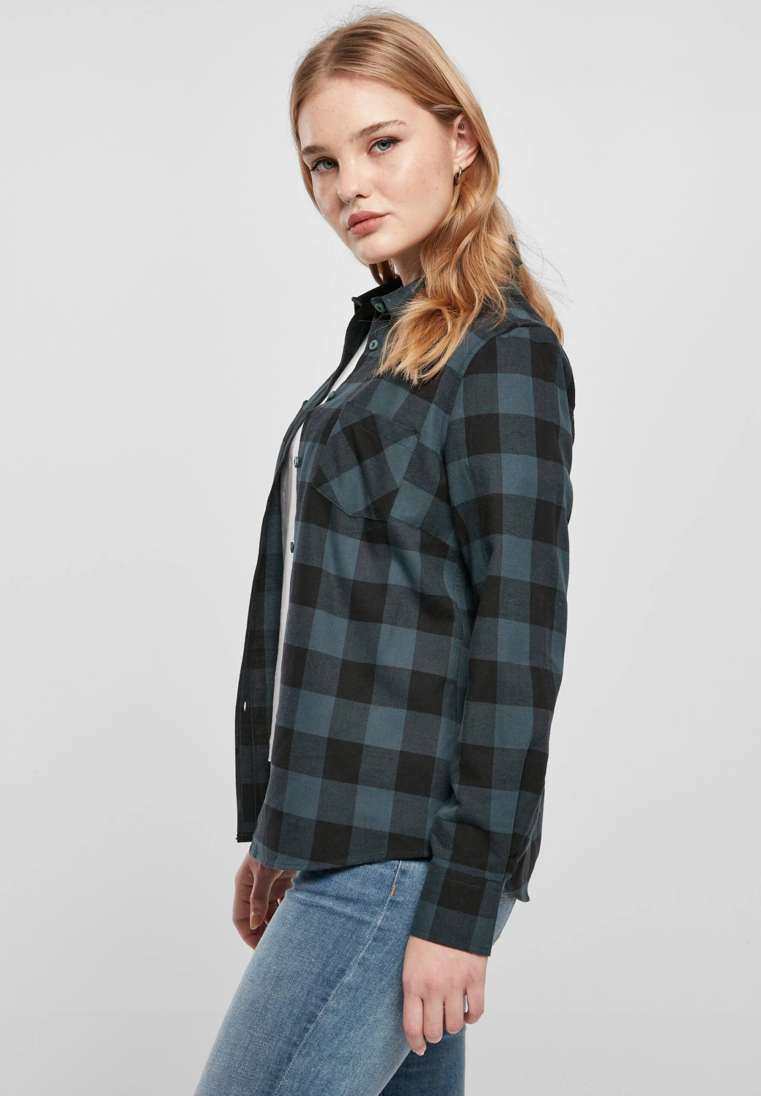 URBAN CLASSICS Overhemdblouse - Jasper Black 8 URBAN CLASSICS Overhemdblouse - Jasper Black - Afbeelding 6