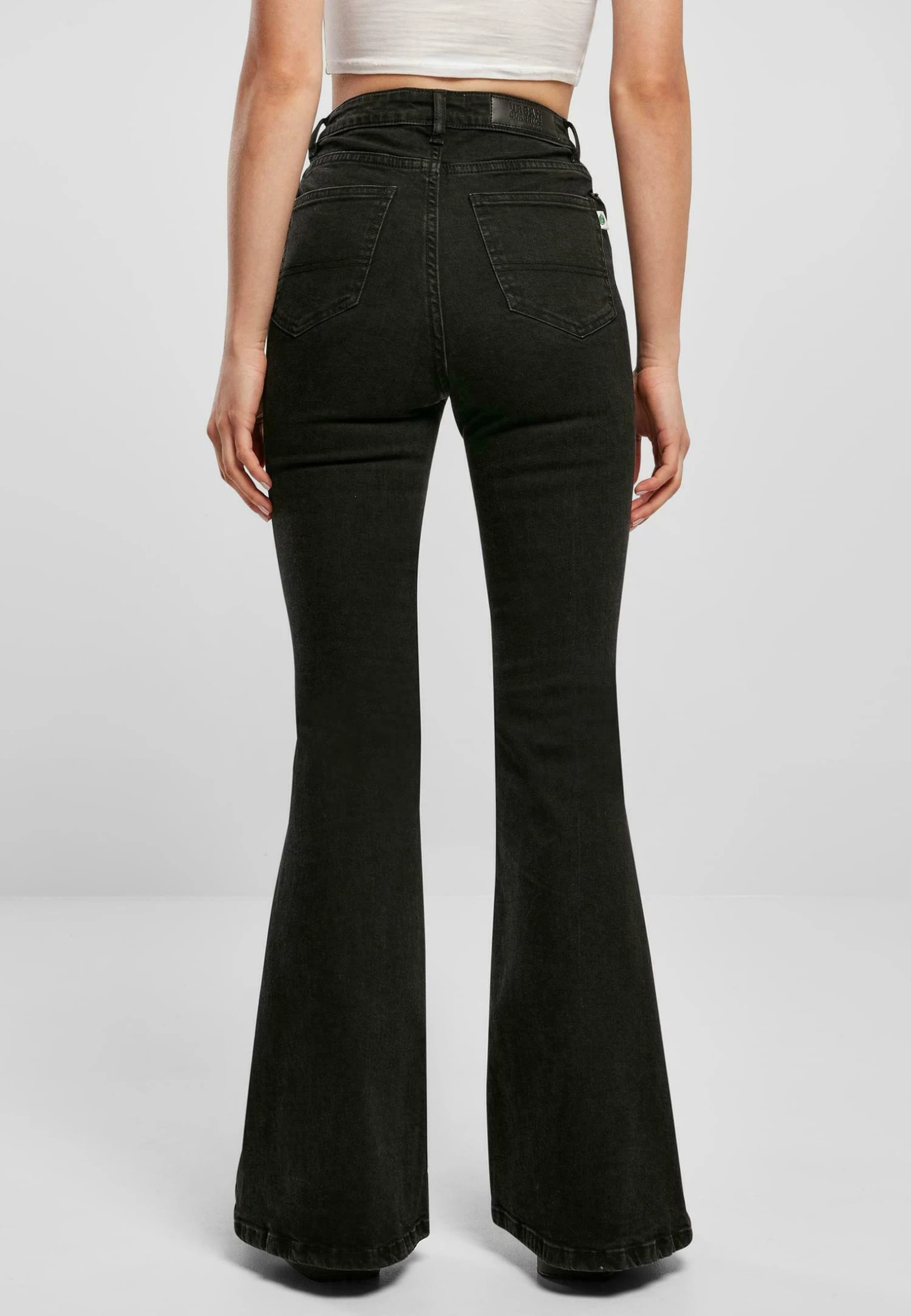 URBAN CLASSICS Organic High Waist - Bootcut Jeans - Black Washed 5 URBAN CLASSICS Organic High Waist - Bootcut Jeans - Black Washed - Afbeelding 3