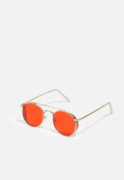 URBAN CLASSICS Sunglasses Chios Unisex - Zonnebril - Gold-Coloured/Red
