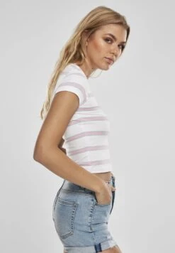 URBAN CLASSICS T-Shirt Print - White/Girlypink -Urban Classics 3049d847f0934d588895238cce128fa1