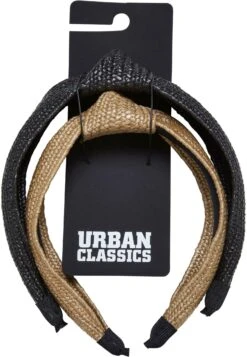 URBAN CLASSICS 2-Pack - Haaraccessoire - Black Beige -Urban Classics 308cebd87cfe46fa81169fae99389c18